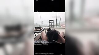 FansOne鄭原創(Zzz666)高人氣顏值網美九份篇｜完整版｜露臉｜反差騷女神顏美乳，溫泉酒店度假，賤婊子母狗發騷跪舔肉棒，公共場所按耐不住直接開操