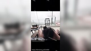 完整版露臉 FansOne鄭原創(Zzz666)高人氣顏值網美九份篇｜反差騷女神顏美乳，溫泉酒店度假，賤婊子母狗發騷跪舔肉棒，公共場所按耐不住直接開操